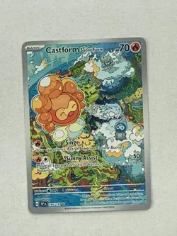 Castform Sunny Form 195/191 Illustration Rare Surging Sparks Pokemon Near Mint - Image 1