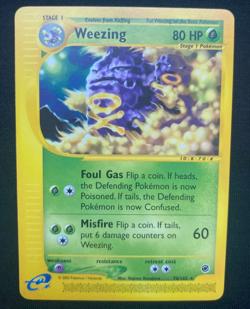 Pokemon TCG Weezing Expedition 70/165 Regular Rare (NM/LP) - Image 1