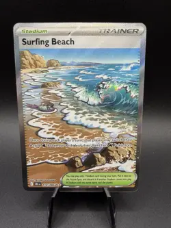 Surfing Beach 114/086 Ultra Rare ME04: Chaos Rising Pokemon NM - Image 1