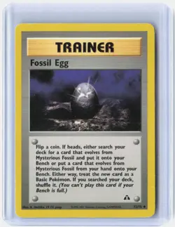 Fossil Egg 72/75 Uncommon Neo Discovery Pokemon Unlimited Near Mint - Image 1