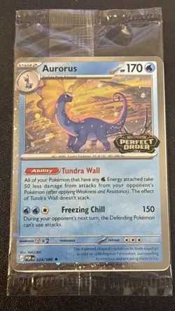 2026 POKEMON MEGA EVOLUTION PERFECT ORDER AURORUS 024/088 STAMPED SEALED PROMO - Image 1