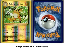 2016 Pokemon, XY Evolutions, #36/108 Raichu, Reverse Holo Rare - Image 1