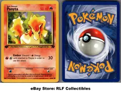2000 Pokemon, Team Rocket, #64/82 Ponyta, 1st Edition, Common (b) - Image 1