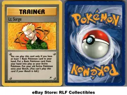 2000 Pokemon, Gym Heroes, #101/132 Lt. Surge, Rare (b) - Image 1