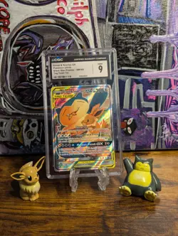 2019 POKEMON 🍘 SM169 BLACK STAR PROMO TAG TEAM EEVEE & SNORLAX GX CGC 9 MINT ✨ - Image 1