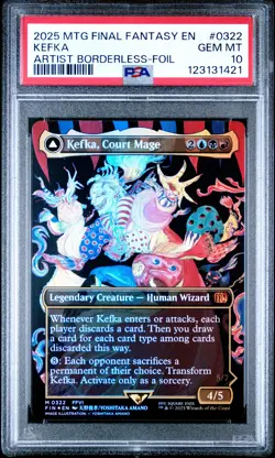 2025 MTG FINAL FANTASY FOIL #0322 KEFKA, COURT MAGE/KEFKA, RULER OF RUIN PSA 10 - Image 1
