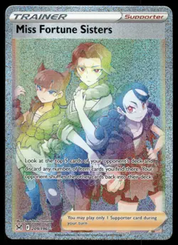 Pokemon Cards Miss Fortune Sisters 209/196 Lost Origin Rainbow Rare NM - Image 1