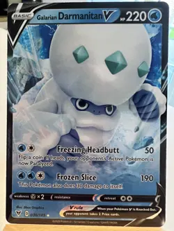 Pokemon Card - Galarian Darmanitan V - 036/185 (Half Art) - Vivid Voltage - Image 1