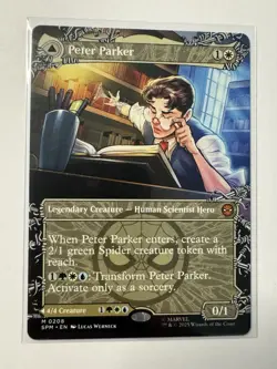 Peter Parker (0208) (Borderless) ✅ Spiderman ✅ Magic (mtg) - Image 1