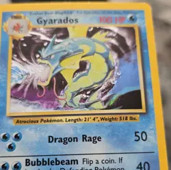 Gyarados 6/102 Base Set Unlimited Holo Rare English 1999 Mitsuhiro Arita - Image 3