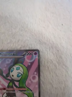 Pokemon Card Meloetta Ex 159/086 Black Bolt Full Art Ultra Rare - Image 3