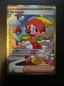 Harlequin 163/086 White Flare English Ultra Rare Pokemon Card Full Art Trainer - Image 1