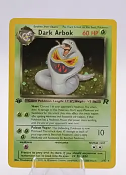 Pokemon TCG Dark Arbok 2/82 Team Rocket 1st Edition Holo Rare 60 HP English - Image 1