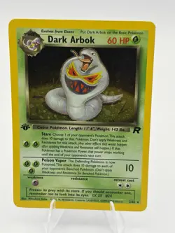 Pokemon TCG Dark Arbok 2/82 Team Rocket 1st Edition Holo Rare 60 HP English - Image 2
