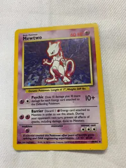 Mewtwo 10/102 Rare Holo Pokemon Card Base Set VGC - Image 3