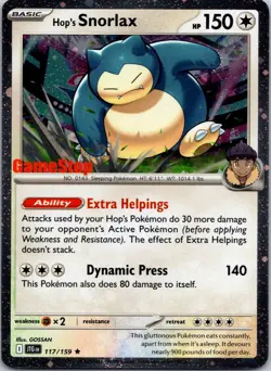 Hop's Snorlax 117/159 Pokemon TCG Gamestop Cosmos Promo Stamped NM - Image 1