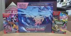 POKEMON CHAOS RISING ETB + PERFECT & DESTINED BUNDLE BOX LOT - Image 1