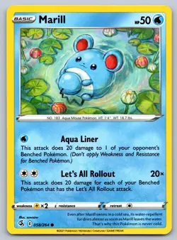 Marill 058/264 Fusion Strike Pokemon NM - Image 1