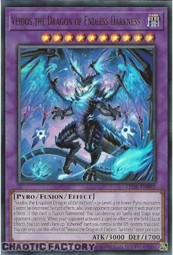 YUGIOH TCG LEDE-EN092 Veidos the Dragon of Endless Darkness Ultra Rare 1st Editi - Image 1