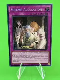 Yu-Gi-Oh Blazing Dominion Solemn Accusation Secret Rare BLZD-EN079 NM!!! - Image 1