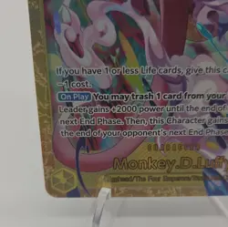 Bandai One Piece Monkey.D.Luffy EB04-061 Secret Rare Foil Blocker 12000 Egghead - Image 5