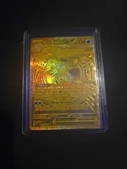 Pokemon Mega Greninja GX Gold Secret Rare Full Art Me01 Mega Evolution Card - Image 2