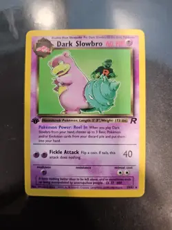 Dark Slowbro 1st Edition 29/82 NON HOLO Pokemon Card 2000 Team Rocket - Image 1
