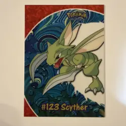 2000 TOPPS POKEMON TV ANIMATION CLEAR CARDS #PC9 SCYTHER - Image 1