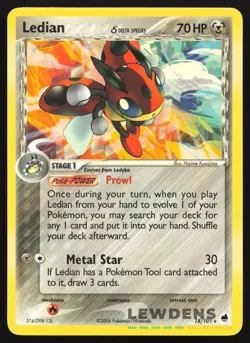 Ledian Delta Species - 18/101 - Rare - EX Dragon Frontiers - Pokemon Card - Image 1