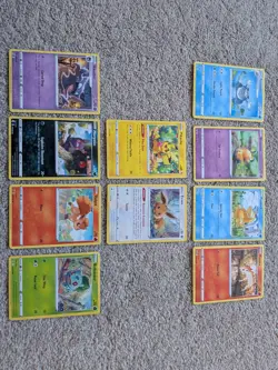 10 Card Pokemon bundle, Pikachu, Eevee, Psyduck, Bulbasaur, Morpeko And More - Image 1