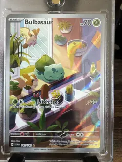 Pokemon Bulbasaur Sv07: Stellar Crown Illustration Rare Holo NM 143/142 - Image 1