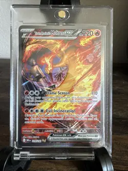 Pokemon Team Rocket's Moltres ex 229/182 Destined Rivals Rare Full Art Holo - Image 1