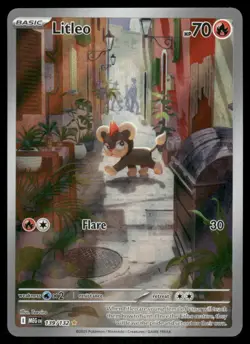 Pokemon Cards Litleo 139/132 Mega Evolution Illustration Rare NM *2 - Image 1