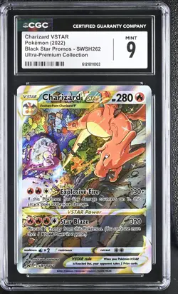 2022 Pokemon Black Star Promos Charizard VSTAR CGC 9 #SWSH262 - Image 1