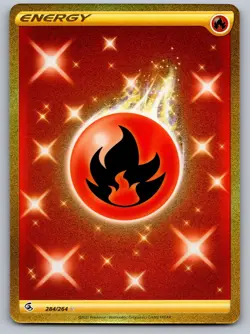 Fire Energy 284/264 Secret Rare Fusion Strike Pokemon Near Mint - Image 1