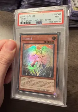 2008 YU-GI-OH! LIGHT OF DESTRUCTION HONEST LODT- EN001 GHOST RARE PSA 9 - Image 1