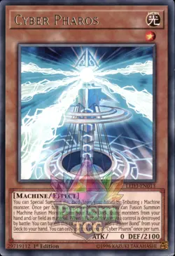 1st ed Cyber Pharos rare LED3-EN013 Yugioh - Image 1