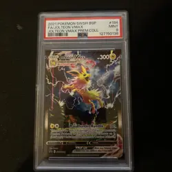 PSA 9 Jolteon VMAX Black Star Promo SWSH184 Pokemon Card - Image 1
