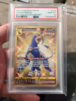 PSA 10 Gem Mt. Pokemon Houndoom 179/163 Battle Styles Gold Secret Rare Full Art - Image 1
