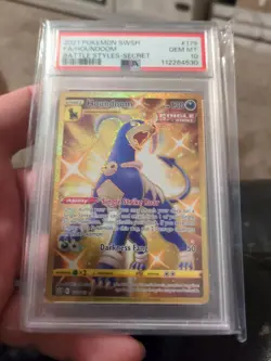 PSA 10 Gem Mt. Pokemon Houndoom 179/163 Battle Styles Gold Secret Rare Full Art - Image 2