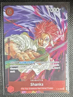 Bandai One Piece Card Game Shanks 3-Card Lot Foil Parallel OP06-007 P-083 - Image 2