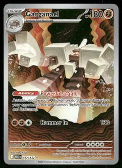 Pokemon Cards Garganacl 147/132 Mega Evolution Illustration Rare NM *4 - Image 1