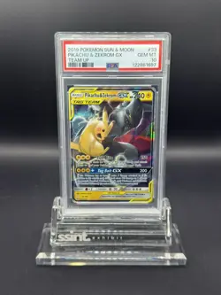 Pokemon 2019 SM Team Up Tag Team Pikachu Zekrom GX Card 33/181 PSA 10 Gem Mint - Image 1