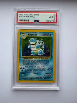Pokemon Blastoise Holo Rare 2/102 Base Set PSA 4 Card English - Image 1