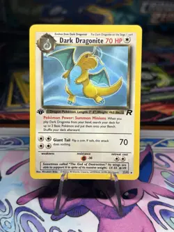Pokemon Dark Dragonite 22/82 Team Rocket First Edition Non Holo LP - Image 1
