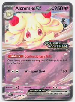 Alcremie ex (Journey Together Stamped) 075/159 Holo Pokemon NM - Image 1