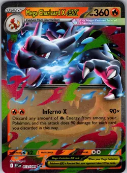 Mega Charizard X ex 013/094 Double Rare Phantasmal Flames Pokemon Near Mint - Image 1