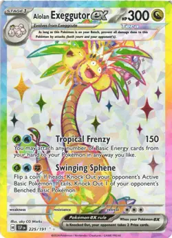 ALOLAN EXEGGUTOR EX 225/191 ULTRA RARE SURGING SPARKS POKEMON NEAR MINT - Image 2