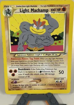 Light Machamp Neo Destiny Rare Regular Unlimited English 100HP 25/105 - Image 1