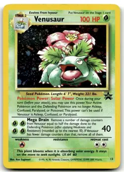 Venusaur 13 Promo Wizards Black Star Promos Pokemon Holo Heavily Played - Image 1
